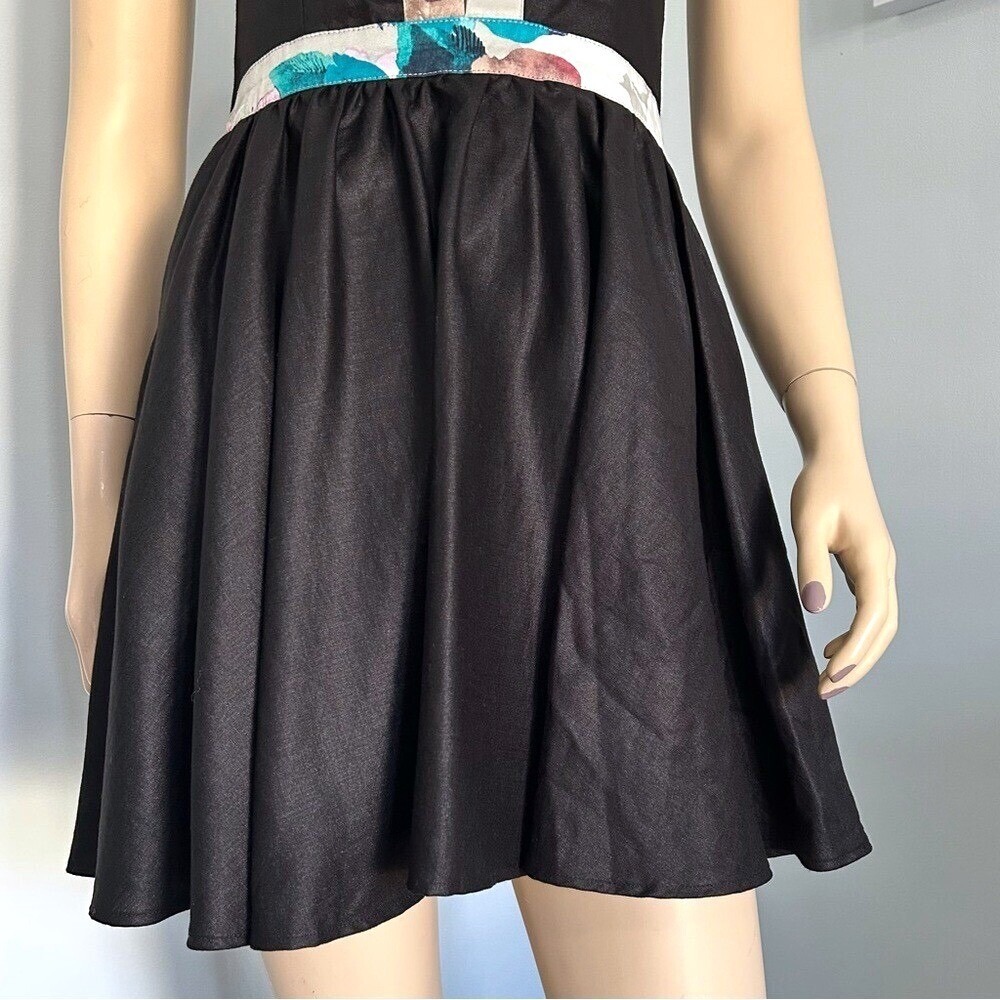 Keepsake The Label fit and flare sleeveless skater mini dress black Floral L - Picture 4 of 8